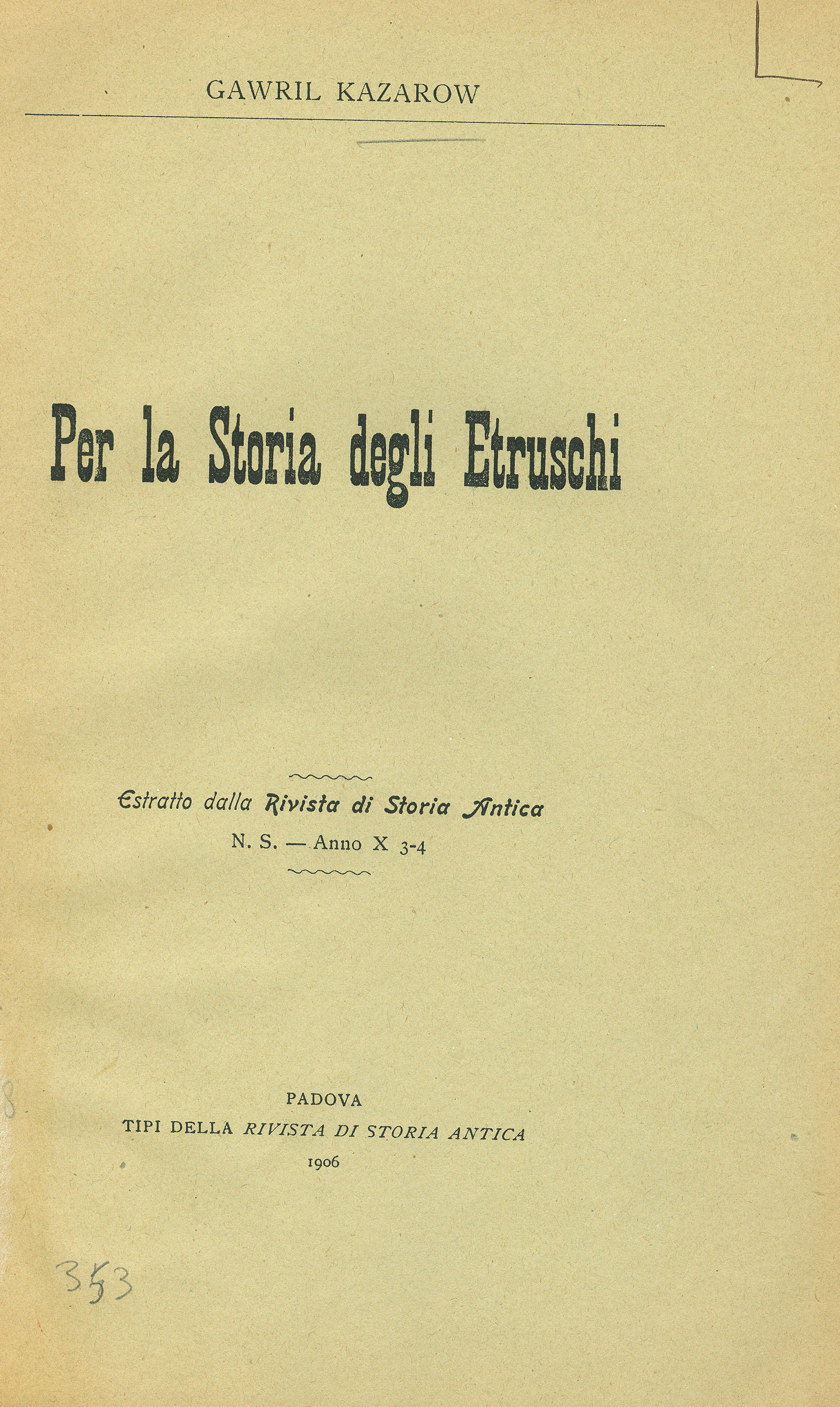 Storia degli Etruschi