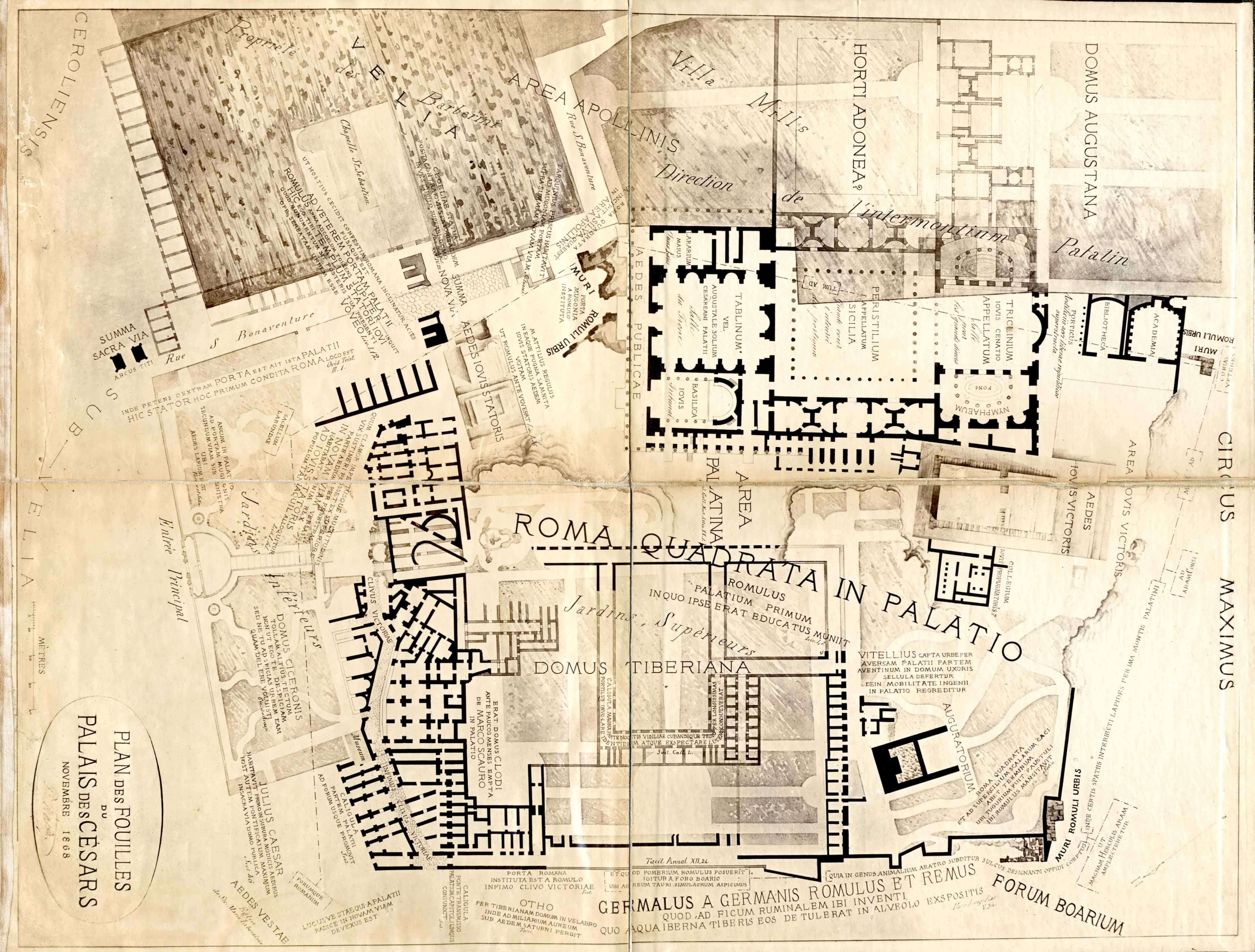 Plan des Fouilles du Palais des Cèsars