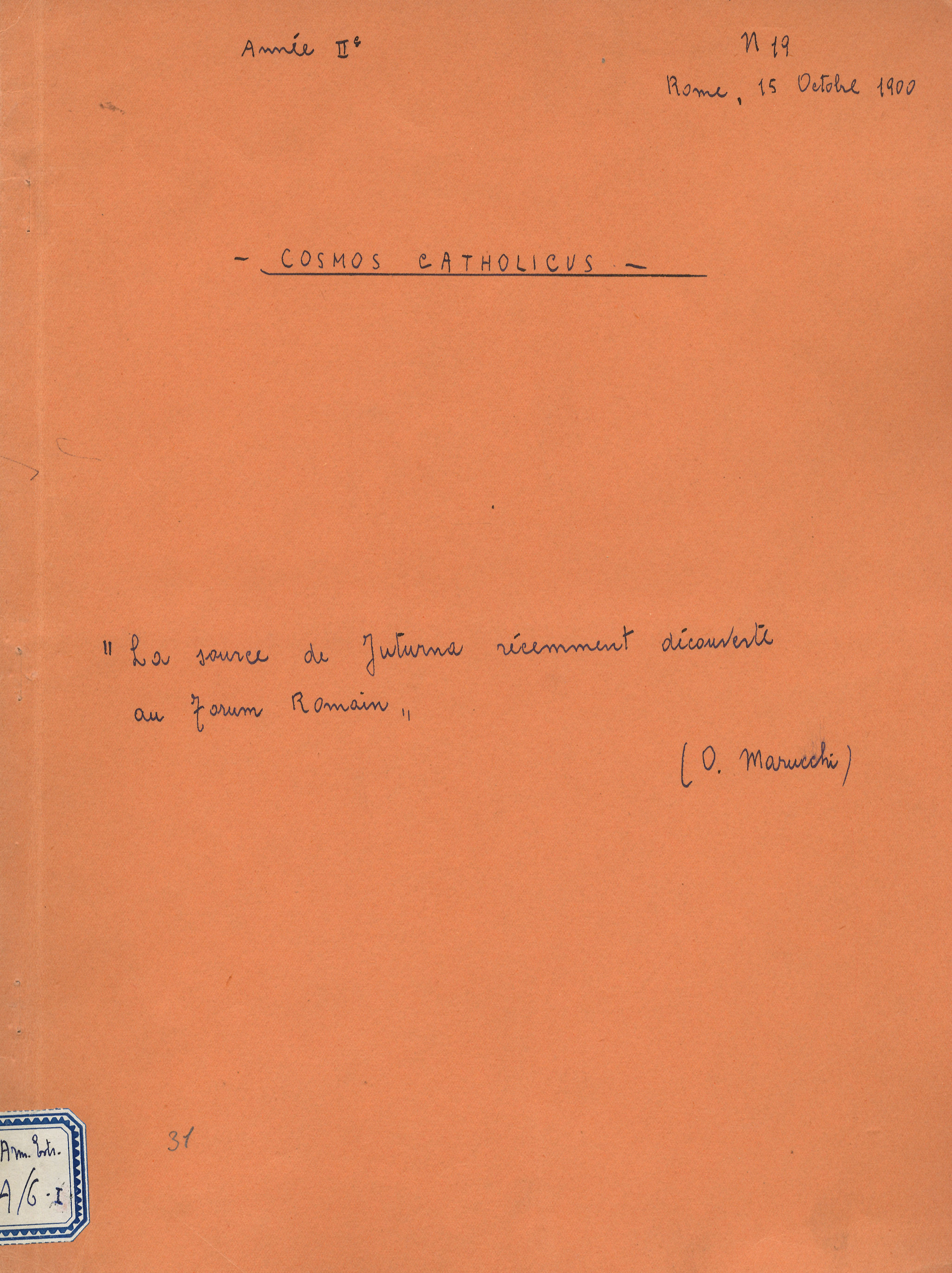 La source de Juturna récemment découverte au Forum Romain