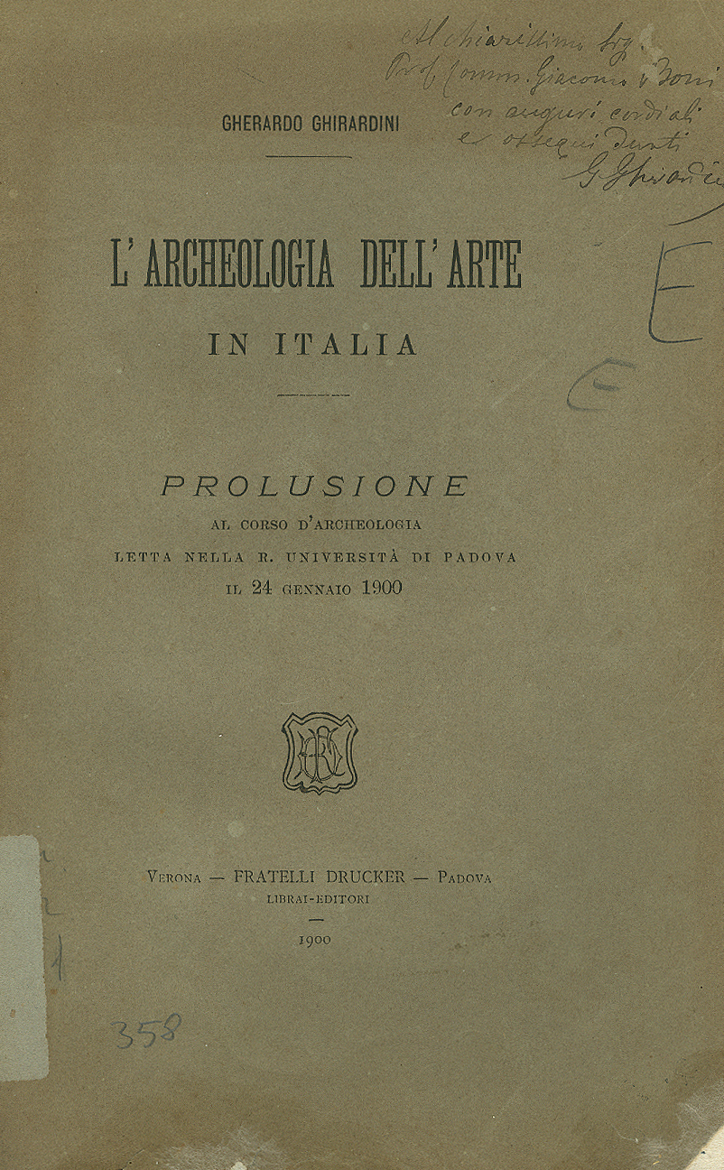 L'Archeologia dell'arte in Italia