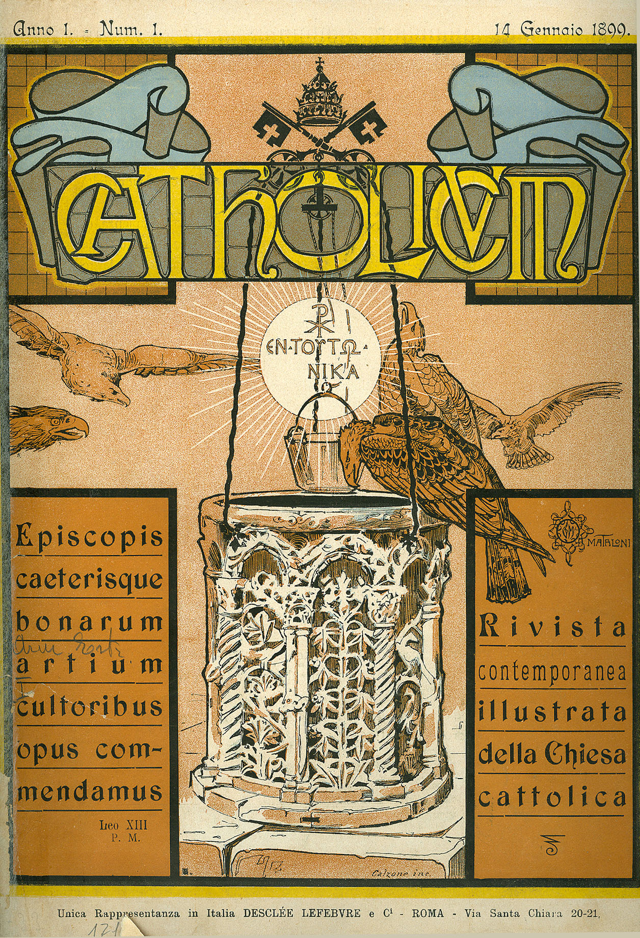 Catholicum. Rivista contemporanea illustrata della Chiesa cattolica. (N°.1- 14 gennaio 1899)