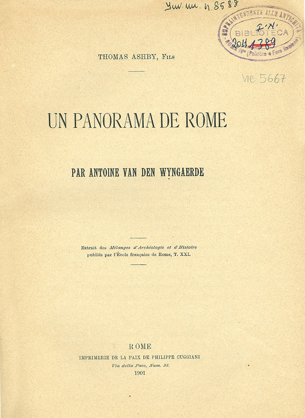 Un panorama de Rome. Par Antoine Van Den Wyngaerde