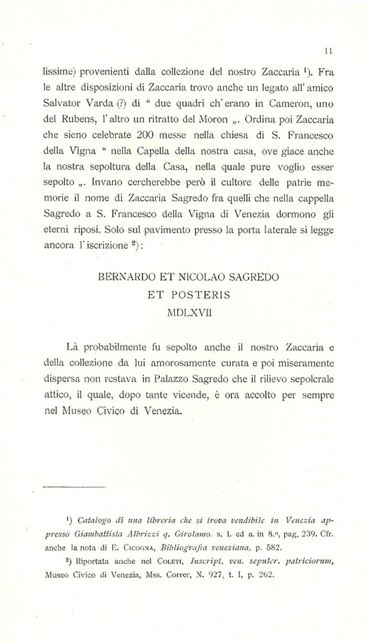 Di una Stela Sepolcrale Attica recentemente acquistata dal Museo Civico di Venezia