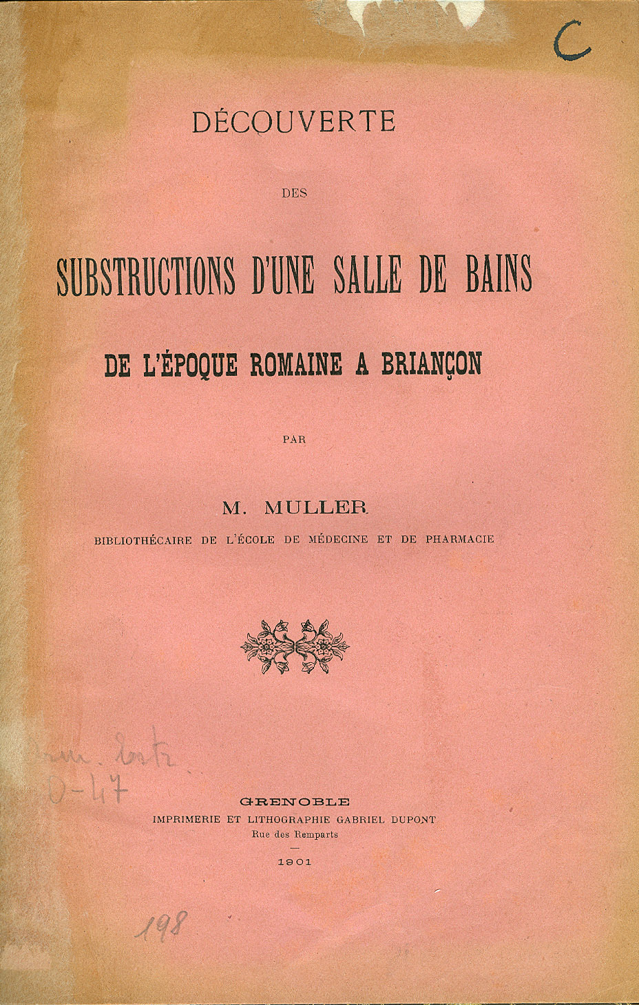 Découverte des substructions d'une salle de bains de l'époque romaine à Briançon