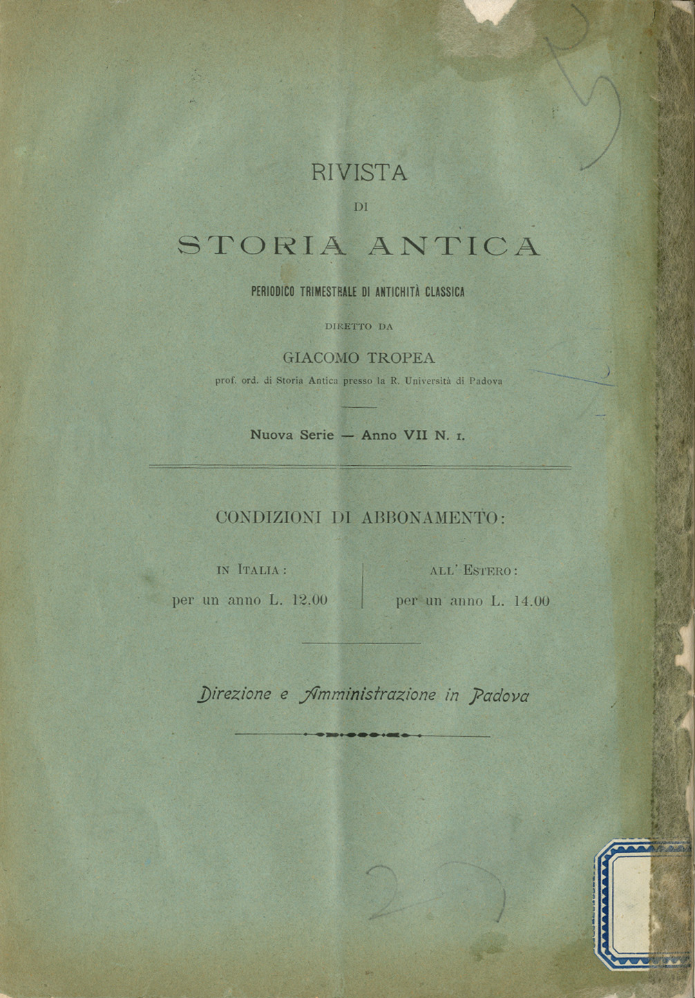 La stele arcaica del Foro Romano. Cronaca della discussione (Settembre 1901-Decembre 1902).