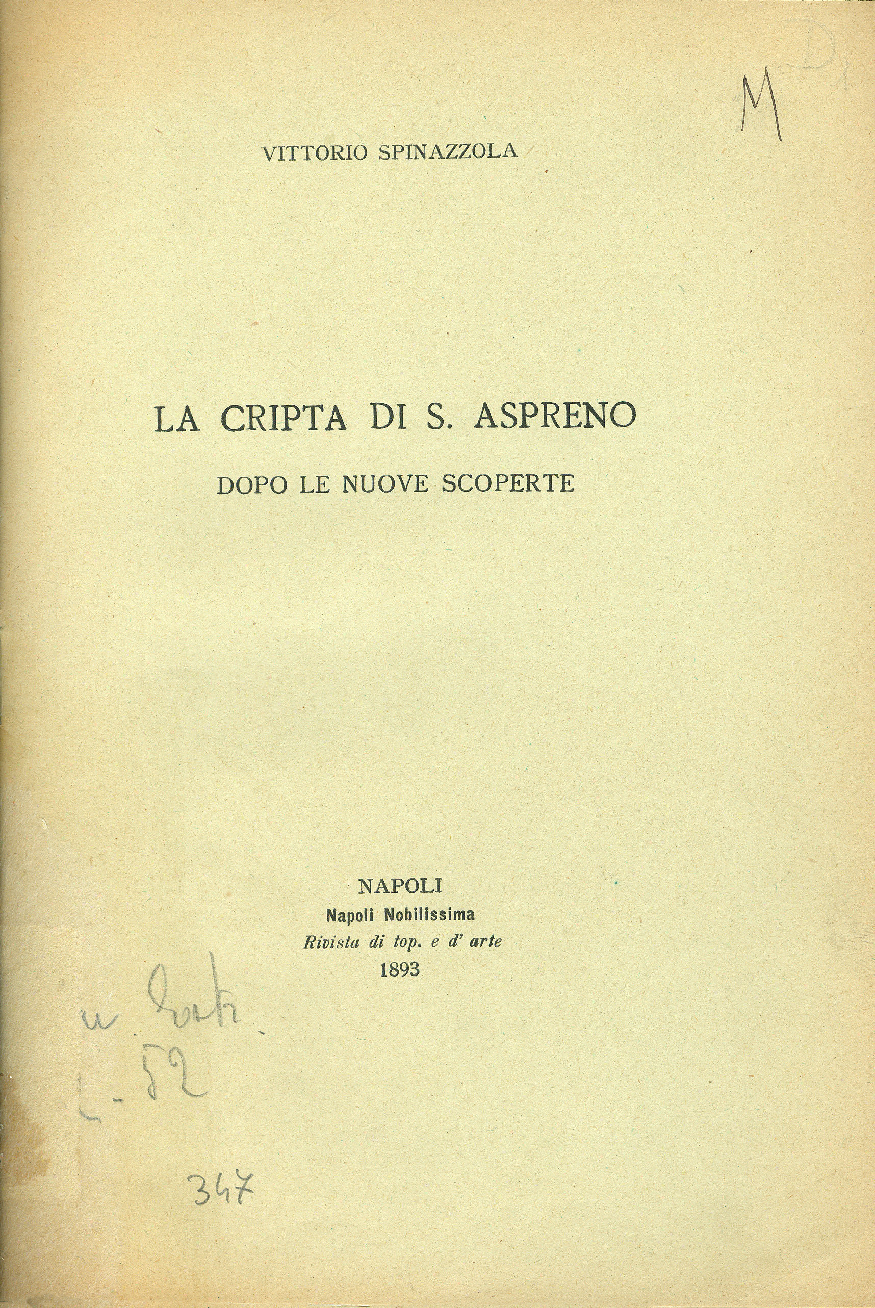 La Cripta di S. Aspreno dopo le nuove scoperte