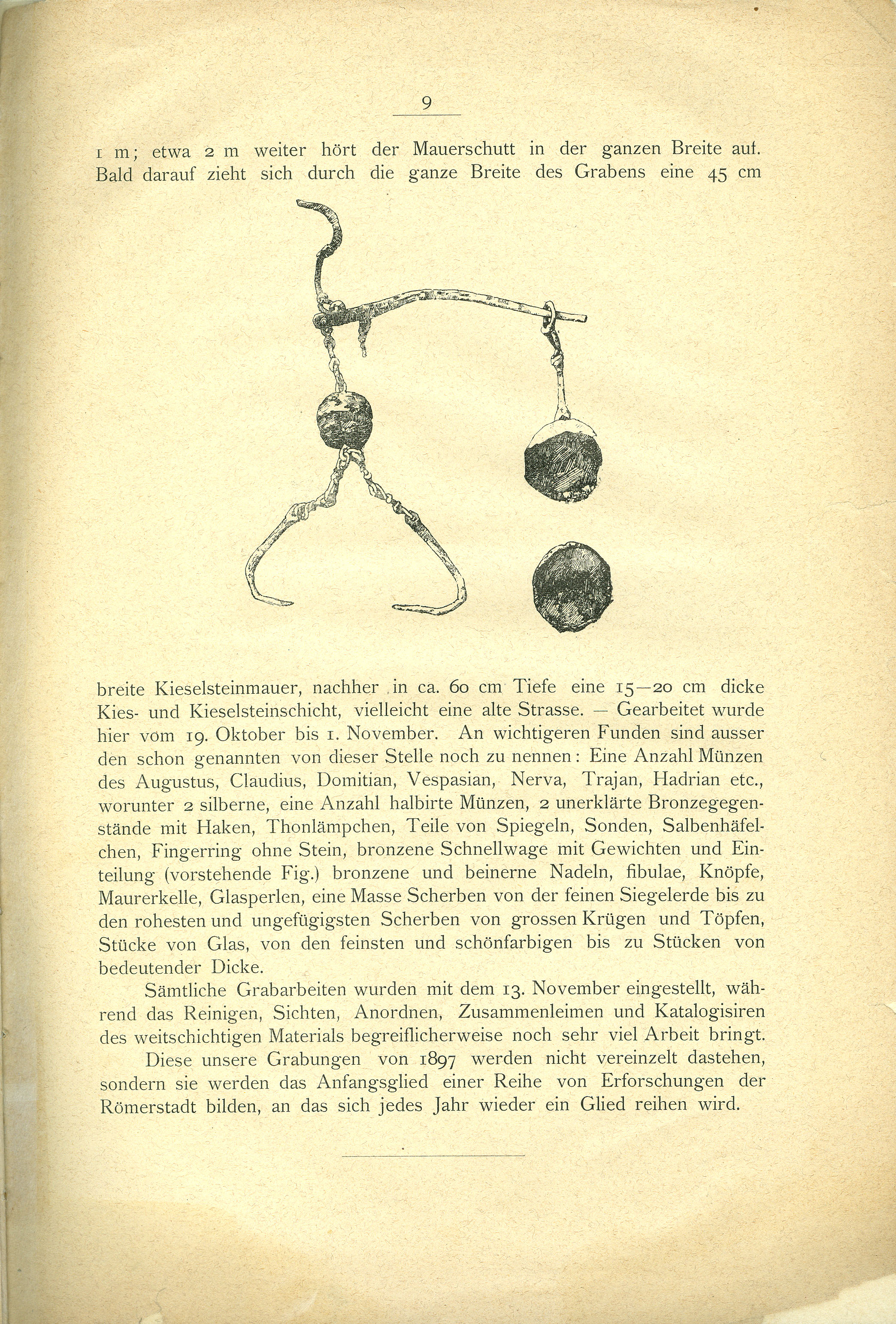 Bericht über die Ausgrabungen der Antiquareschen Gesellschaft von Brugg und Umgebung im Herbst 1897