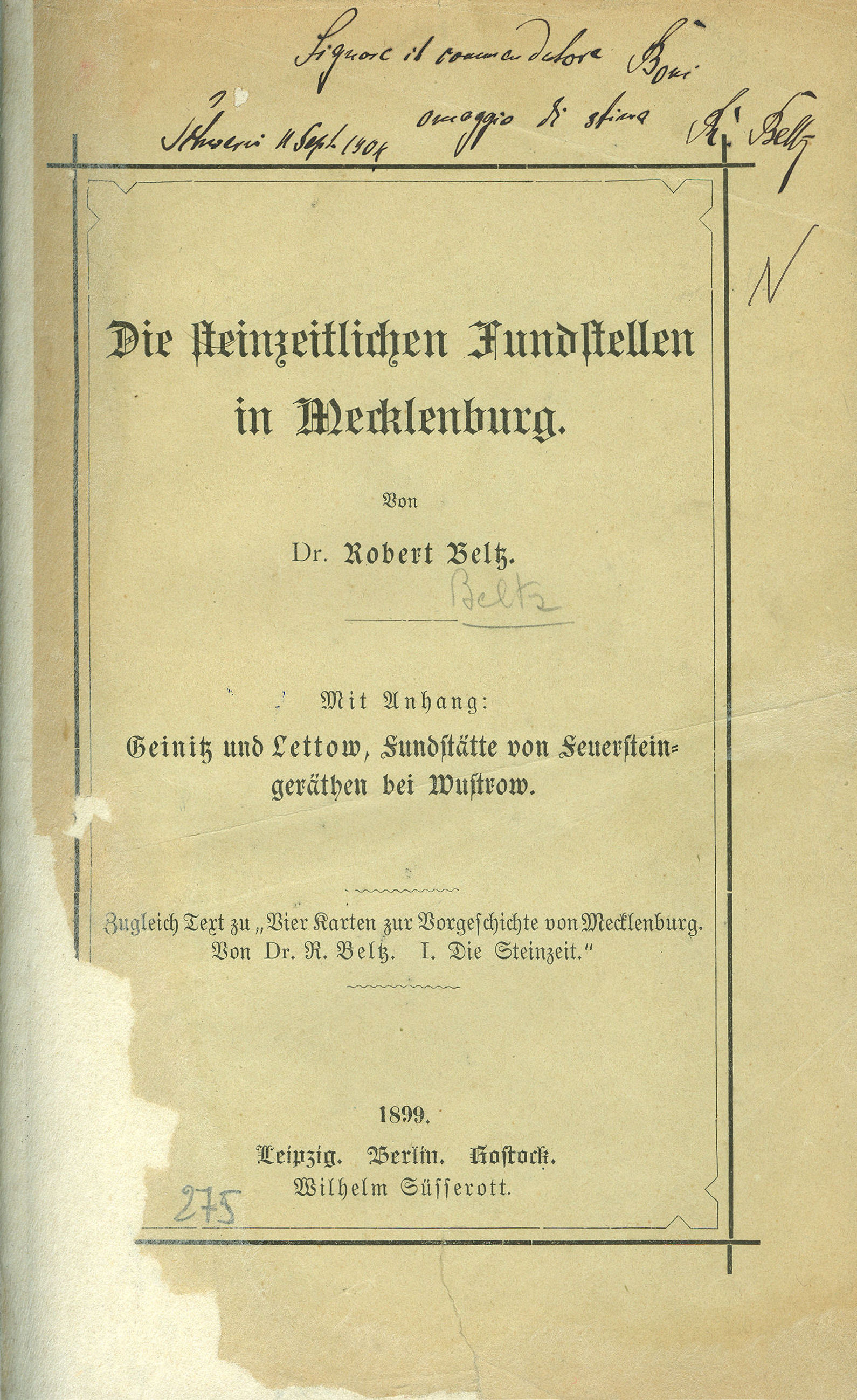 Die steinzeitlichen Fundstellen in Merklenburg