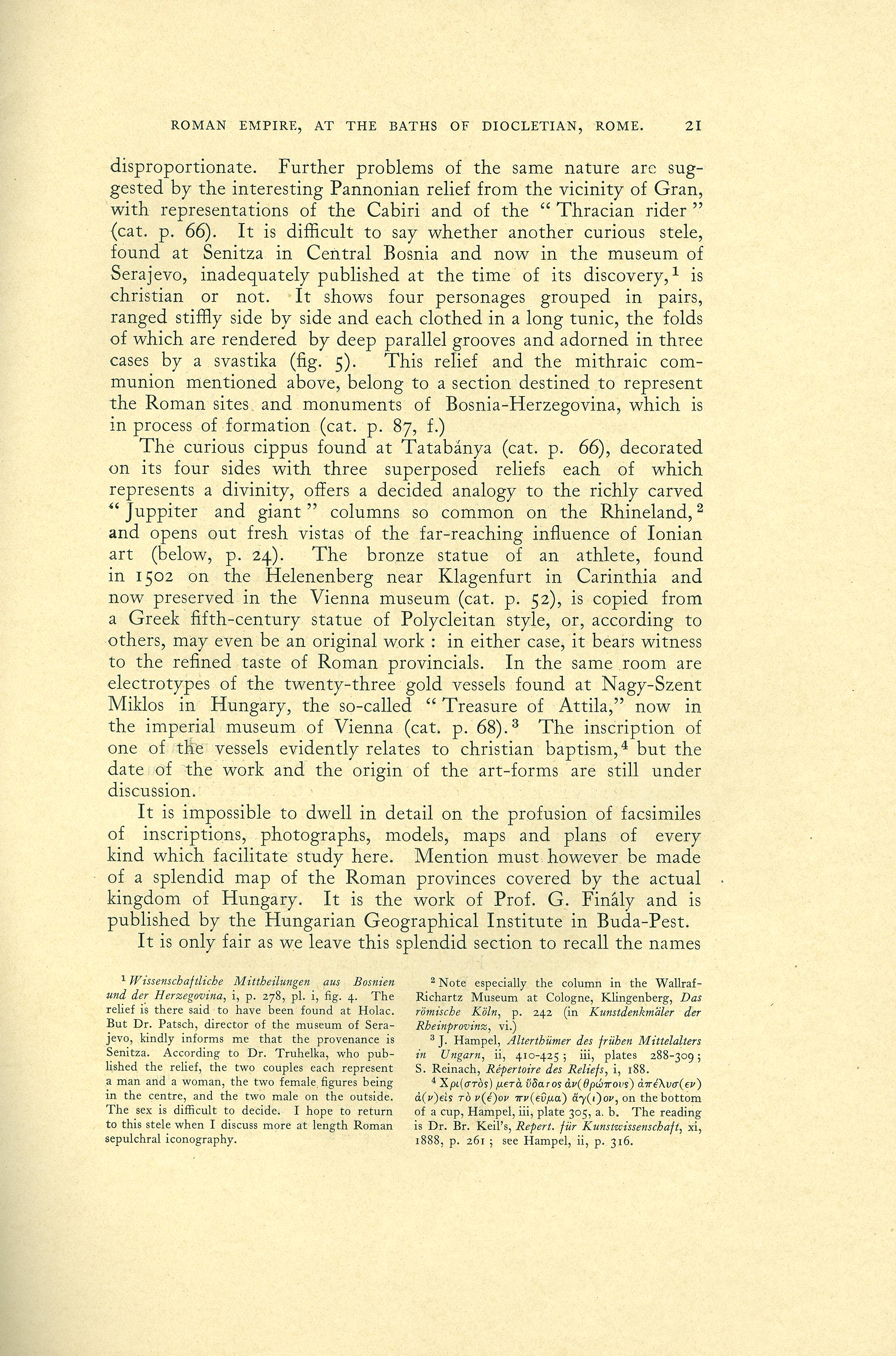 The Exhibition illustrative of the Provinces of the Roman Empire at the Baths of Diocletian, Rome