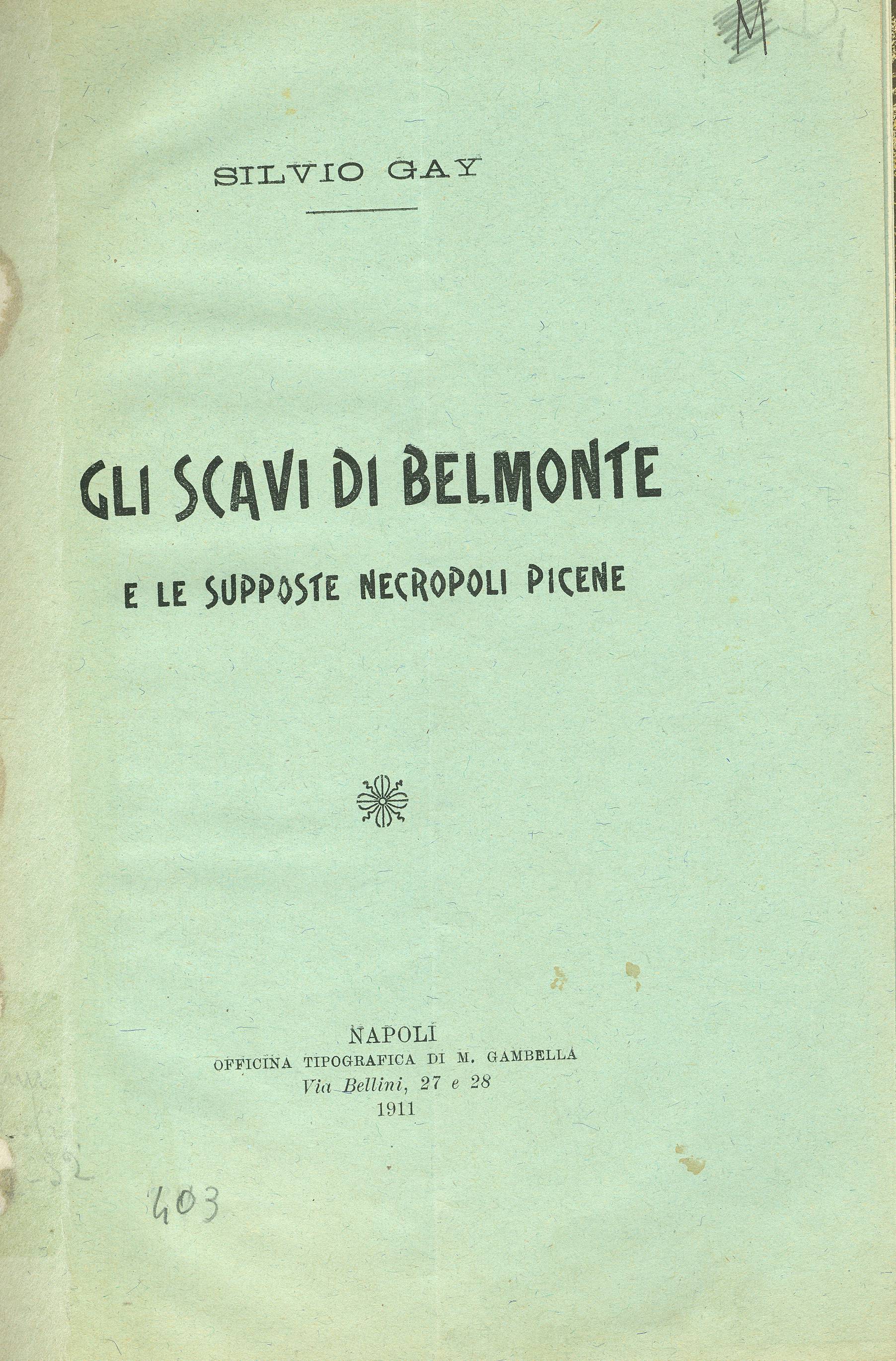 Gli scavi di Belmonte e le supposte necropoli picene