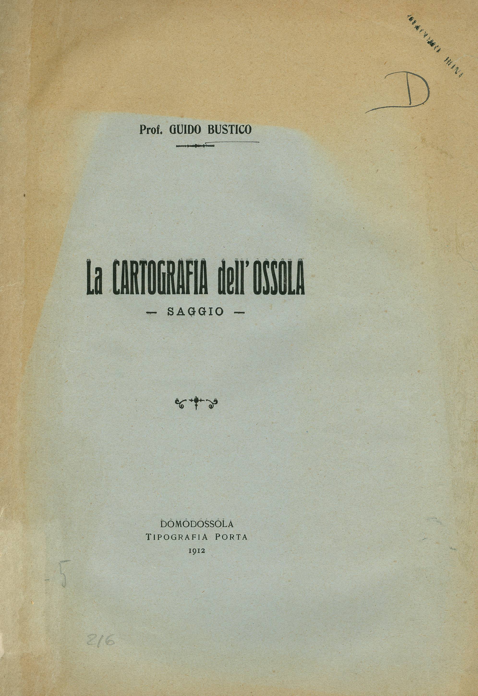 La Cartografia dell'Ossola