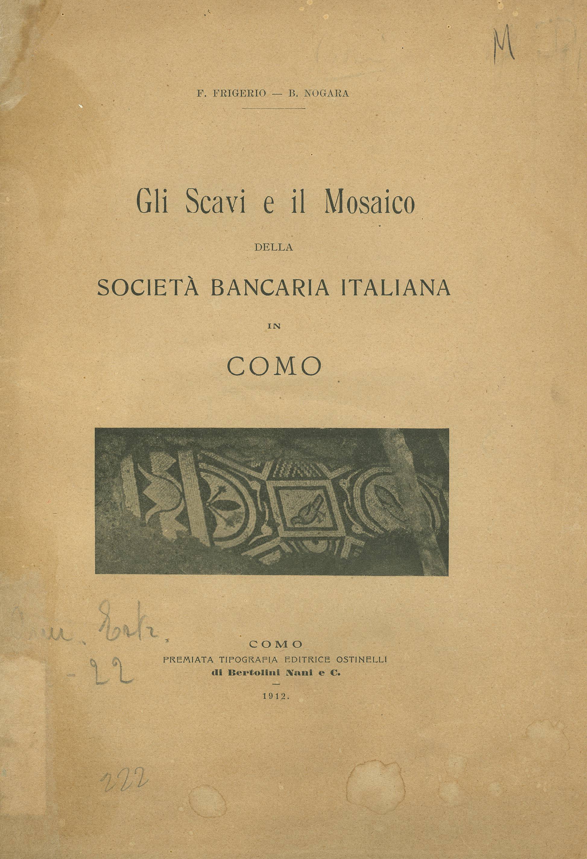 Gli scavi e il mosaico della Società Bancaria Italiana in Como