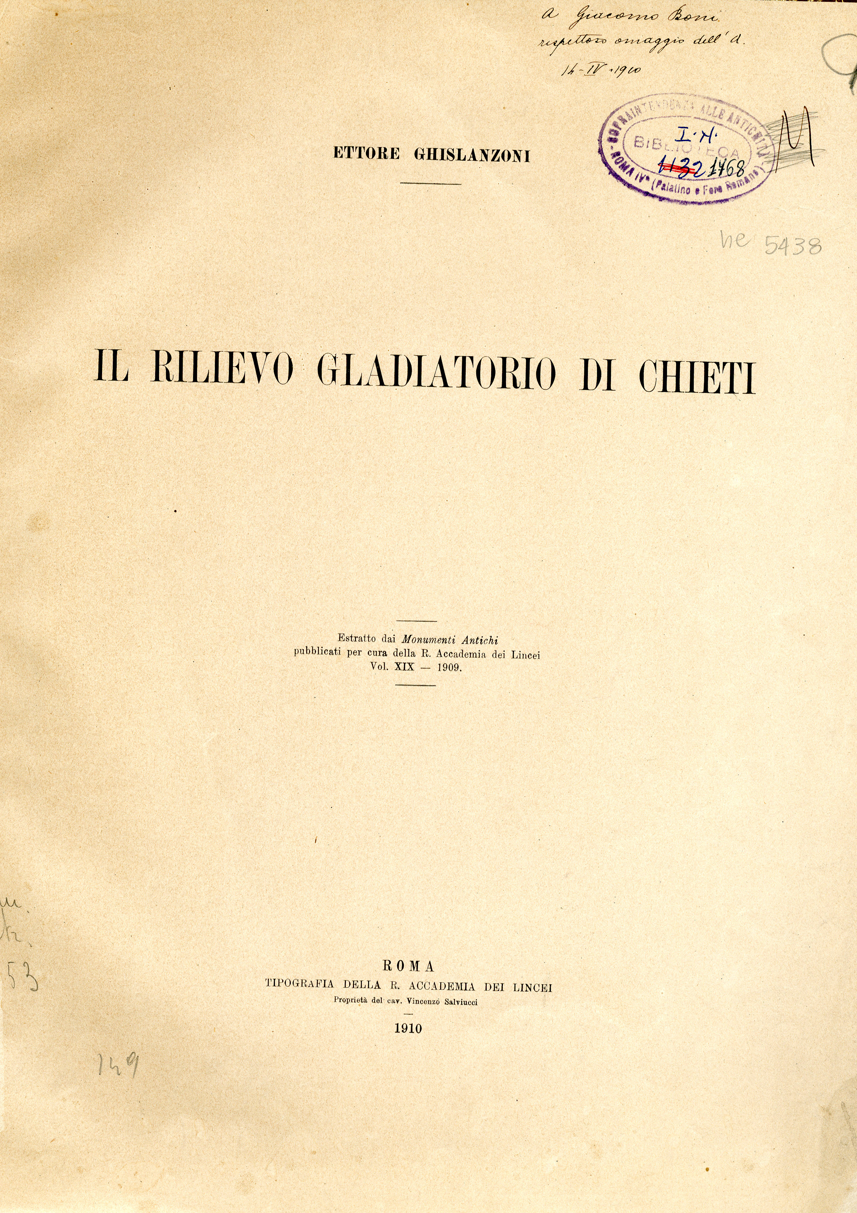 Il rilievo gladiatorio di Chieti