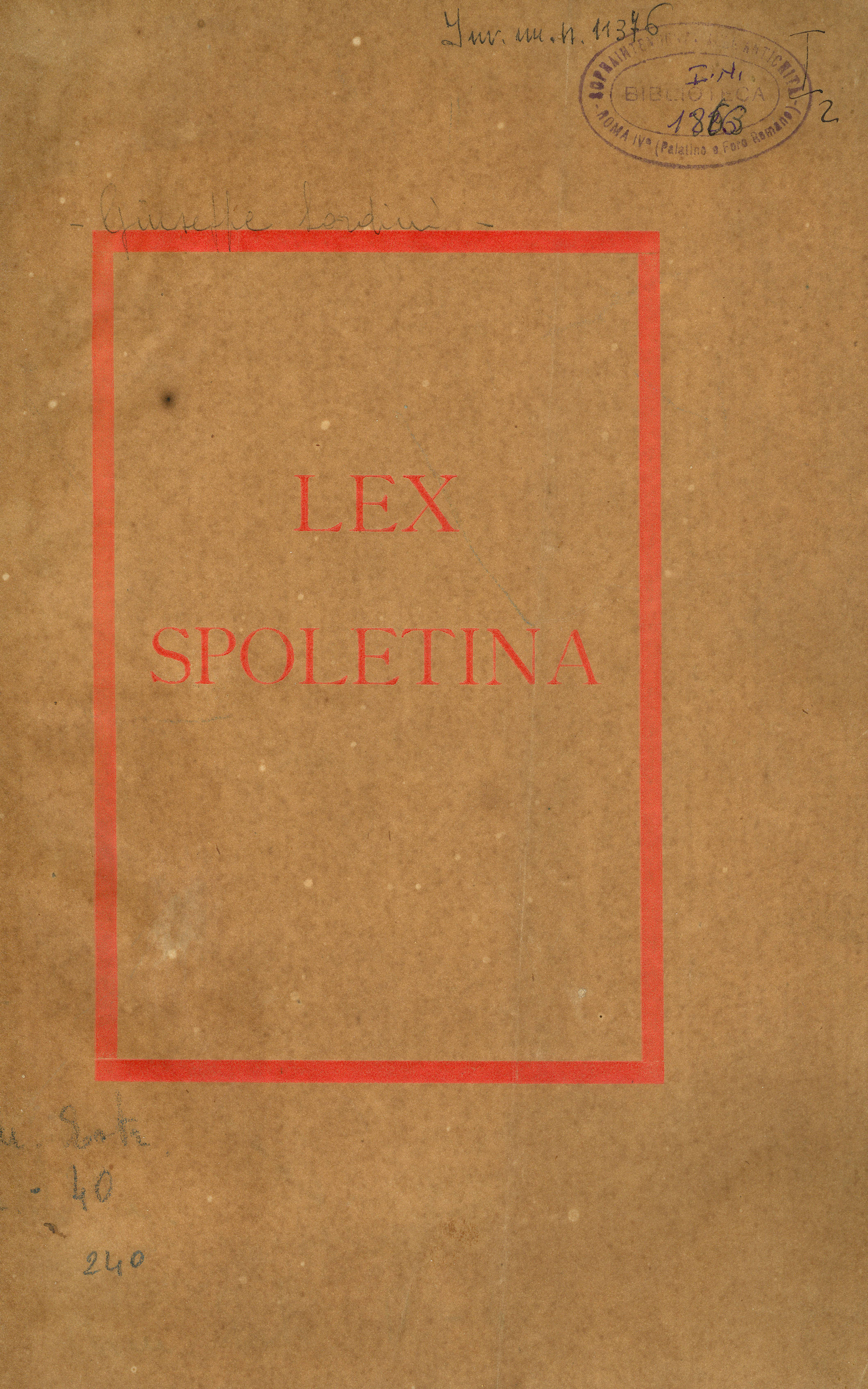 Lex Spoletina