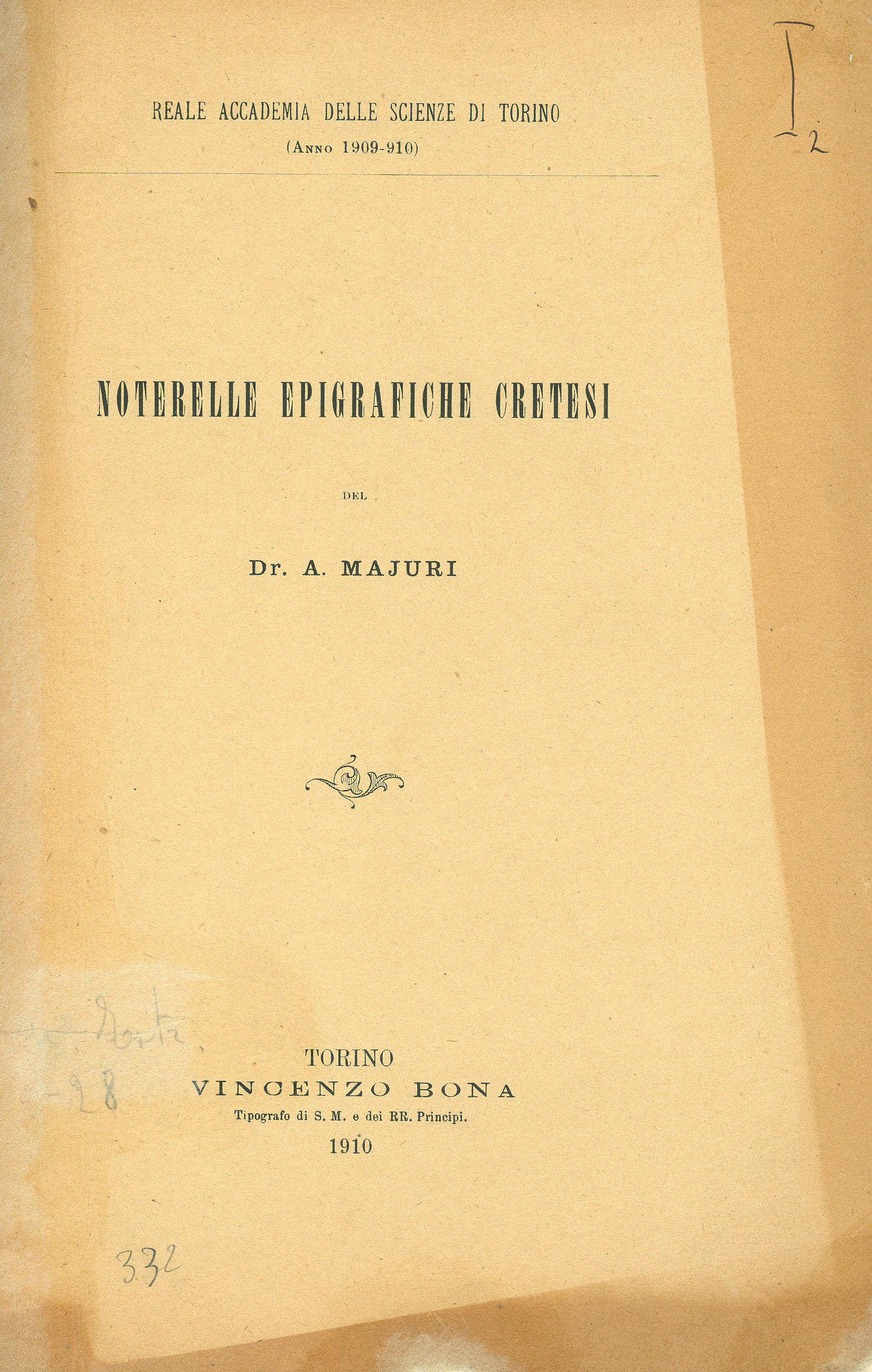 Noterelle Epigrafiche Cretesi