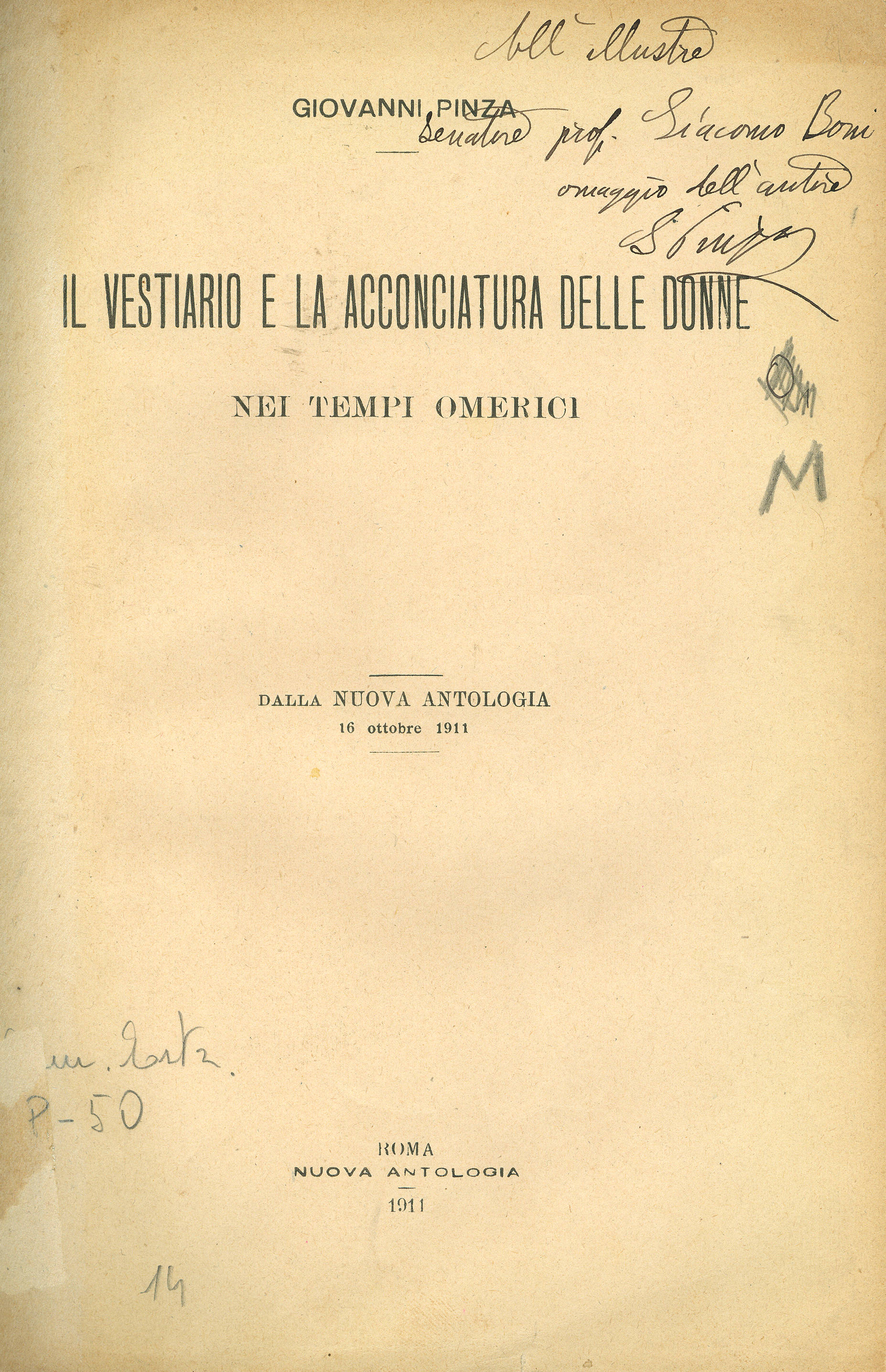 Il vestiario e la acconciatura delle donne nei tempi Omerici