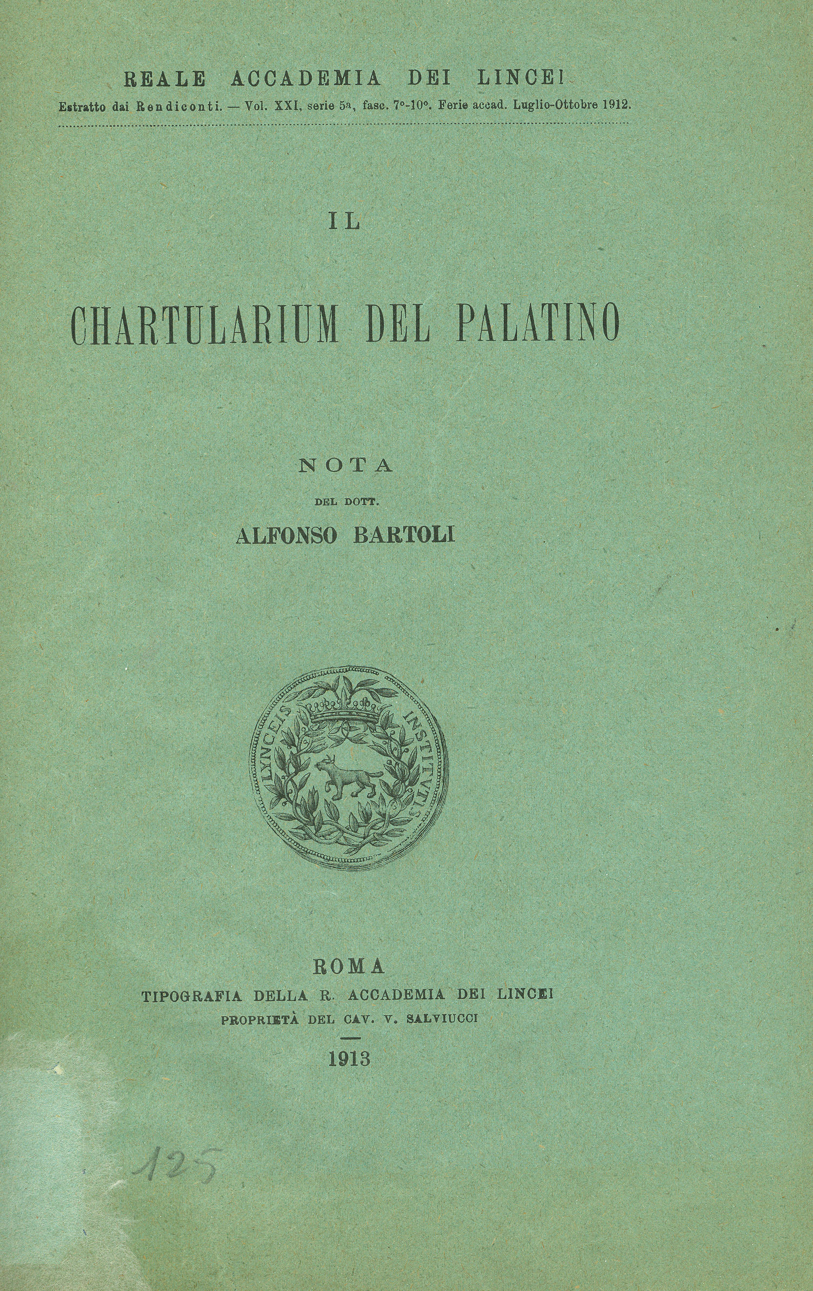 Il Chartularium del Palatino