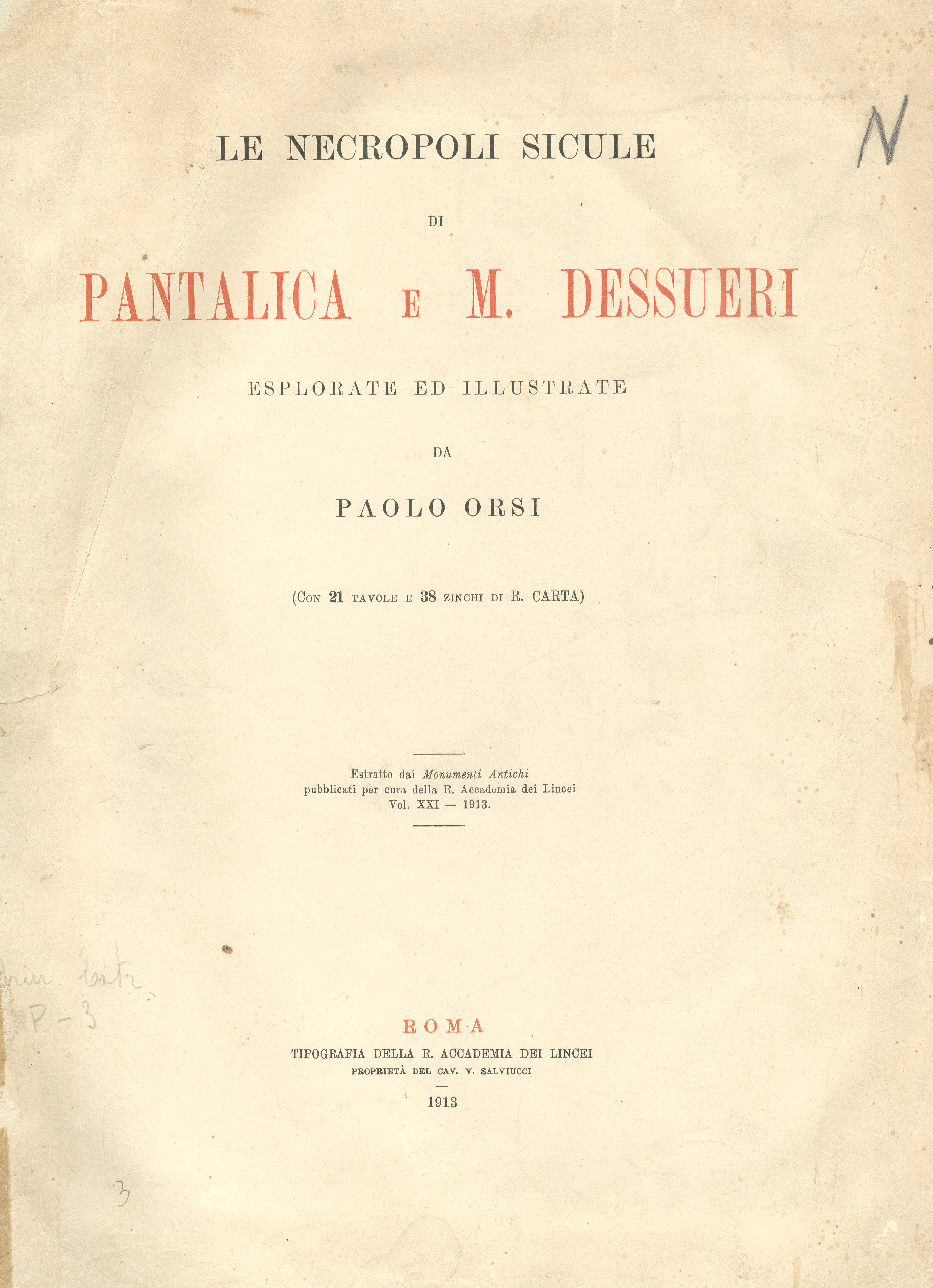 Le Necropoli Sicule di Pantalica e M. Dessueri