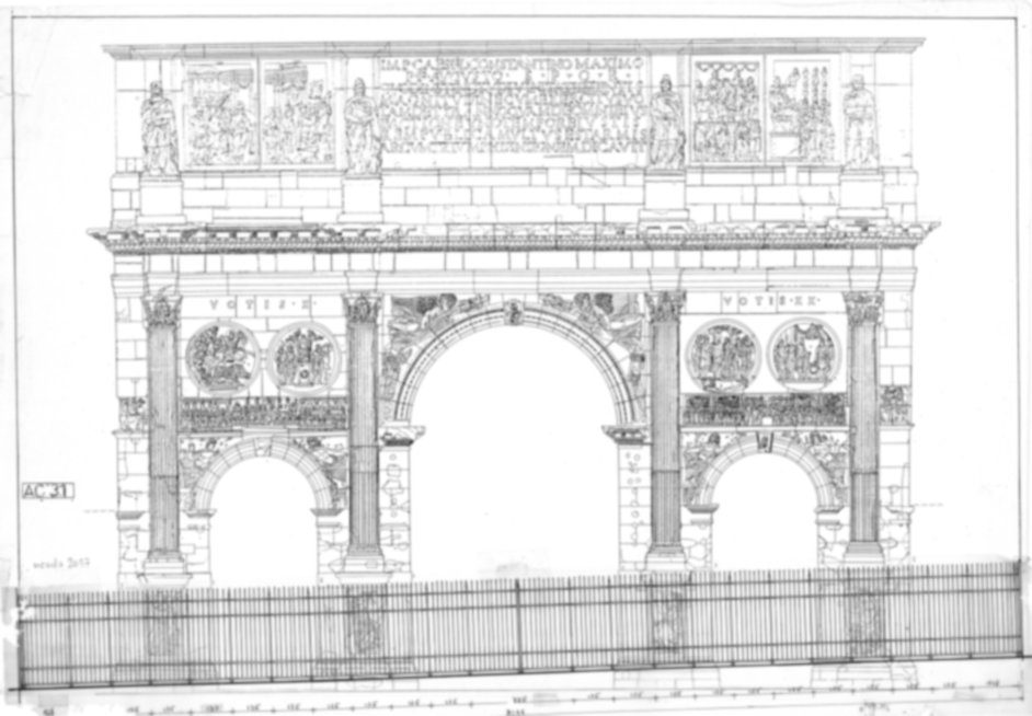 Roma, Piazza del Colosseo. Arco di Costantino