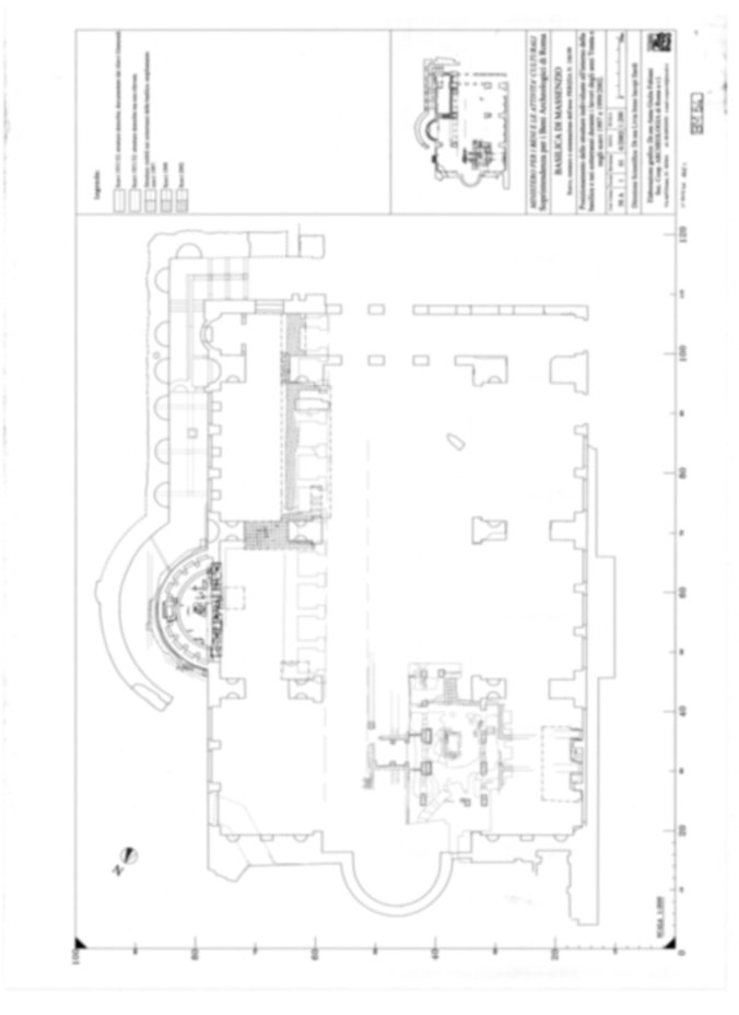 Roma, Foro Romano. Basilica di Massenzio; Horrea Piperataria