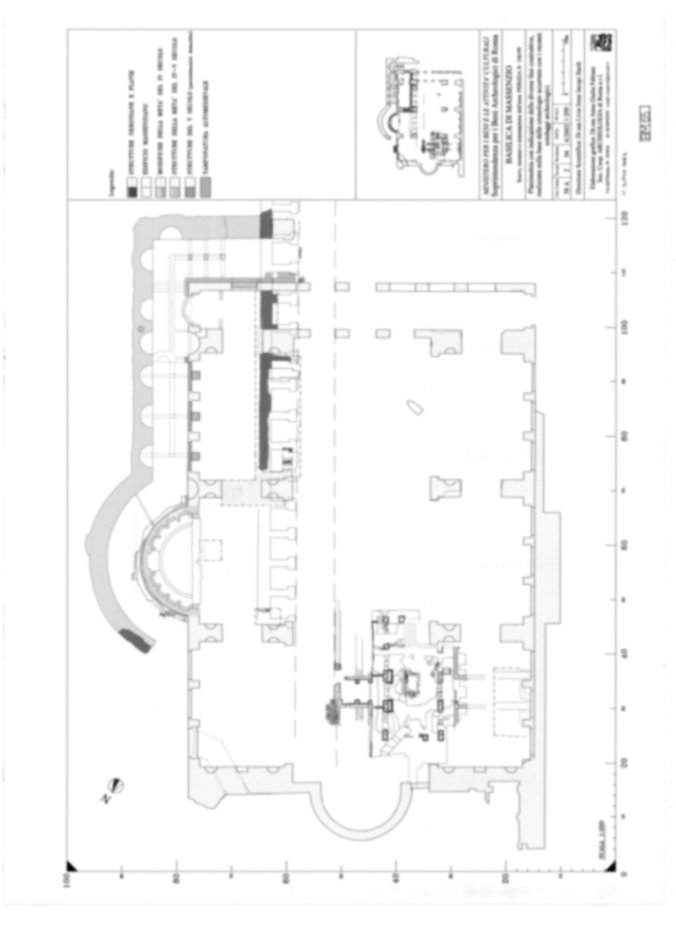 Roma, Foro Romano. Basilica di Massenzio; Horrea Piperataria