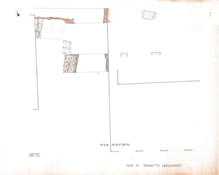 Roma, Foro Romano. Basilica di Massenzio; Via Sacra; Vicus ad Carinas; Portico medievale