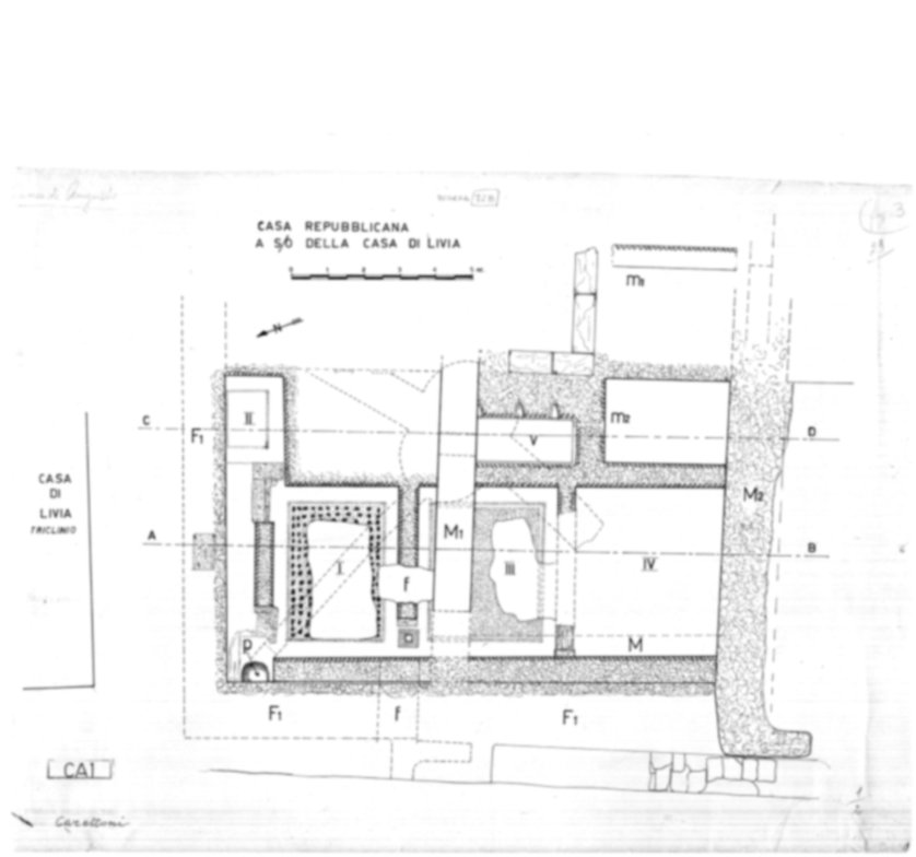 Roma, Palatino. Complesso augusteo. Casa repubblicana