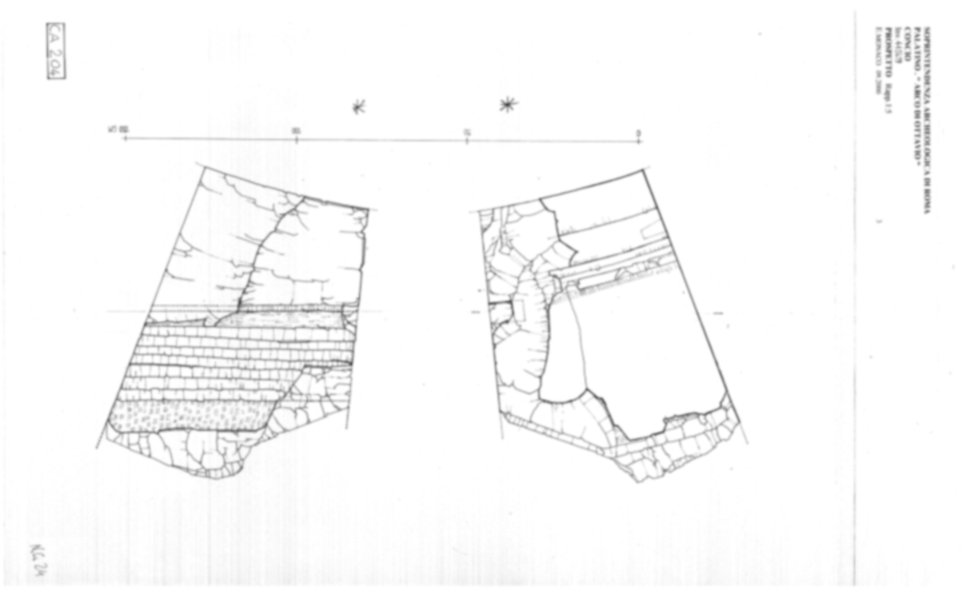Roma, Palatino. Complesso augusteo. Arco di Ottavio