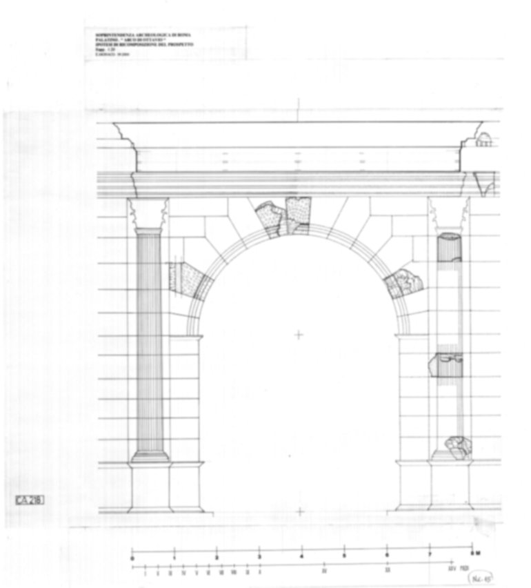 Roma, Palatino. Complesso augusteo. Arco di Ottavio