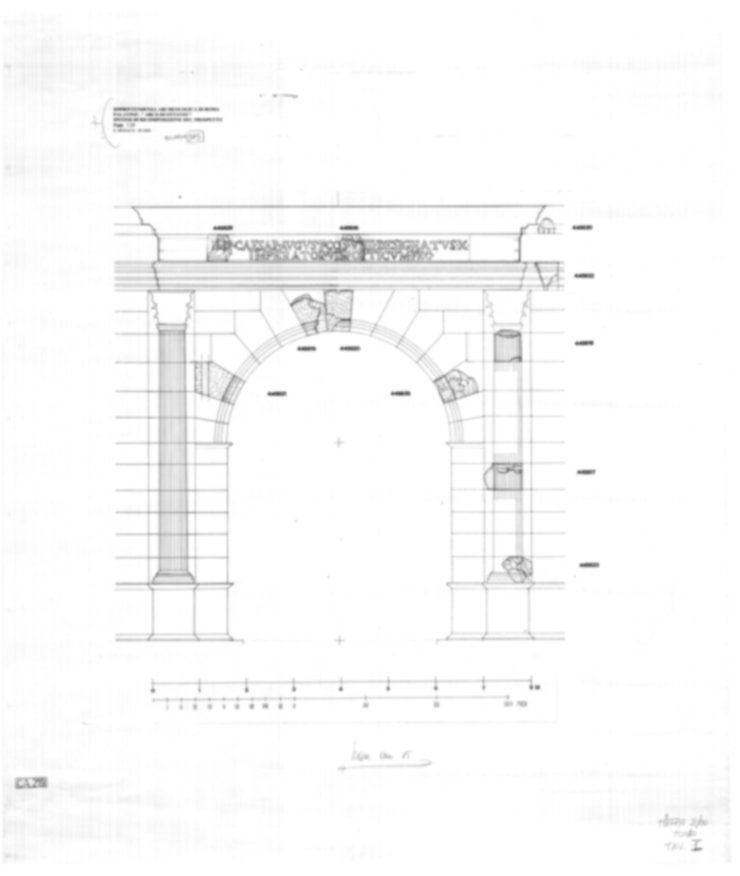 Roma, Palatino. Complesso augusteo. Arco di Ottavio