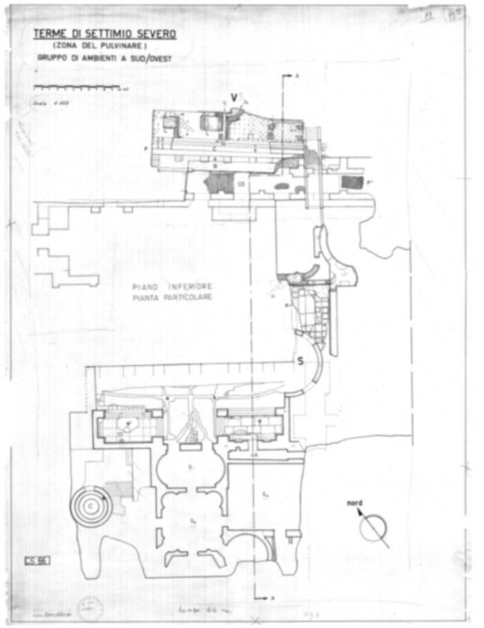 Roma, Palatino. Complesso severiano. Terme severiane; Terme di Massenzio