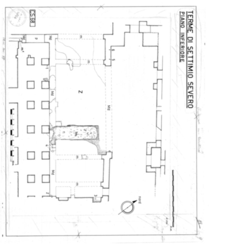 Roma, Palatino. Complesso severiano. Terme severiane; Terme di Massenzio