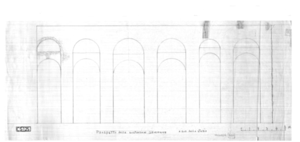 Roma, Palatino. Complesso severiano. Arcate severiane