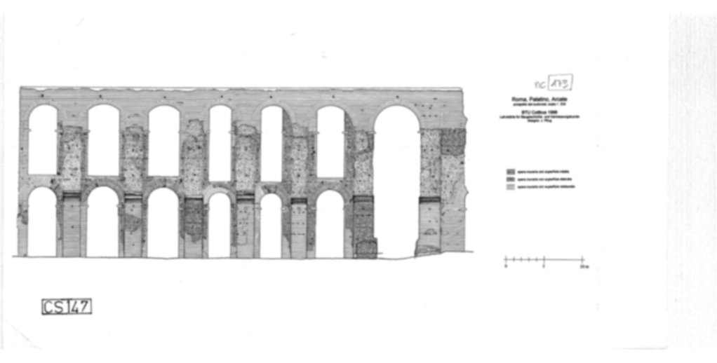 Roma, Palatino. Complesso severiano. Arcate severiane