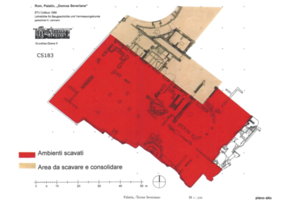Roma, Palatino. Complesso severiano. Terme severiane