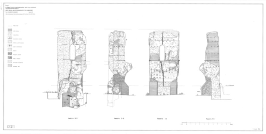 Roma, Palatino. Complesso severiano. Arcate severiane