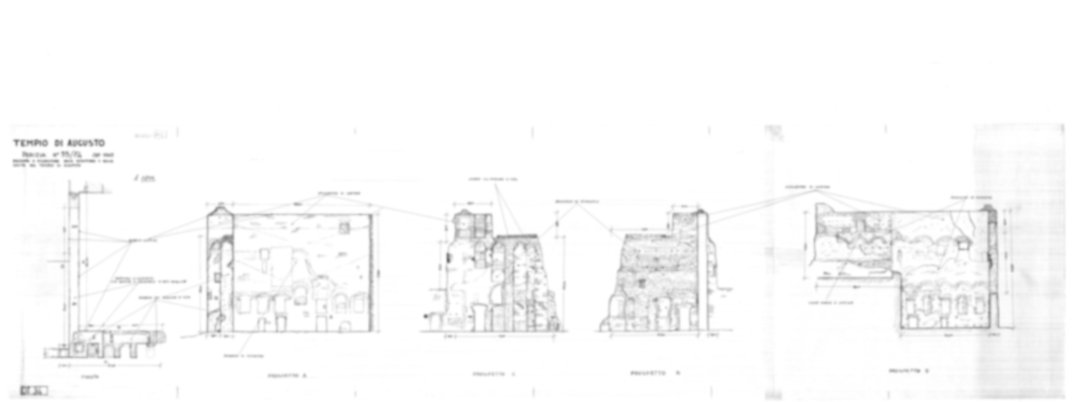 Roma, Palatino. Domus Tiberiana - Settore 15; Foro Romano. Complesso edilizio sud-orientale, Aula occidentale (cd. Tempio di Augusto)