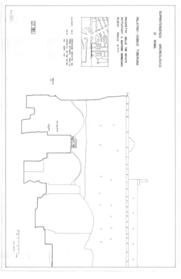 Roma, Palatino. Domus Tiberiana - Settore 9; Orti Farnesiani, Bastione Farnesiano