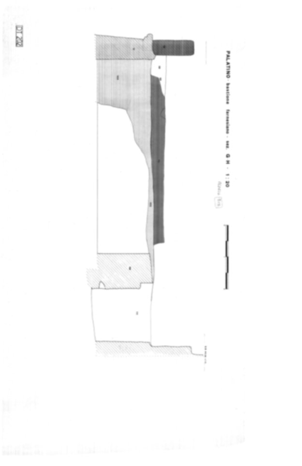 Roma, Palatino. Domus Tiberiana; Bastione Farnesiano
