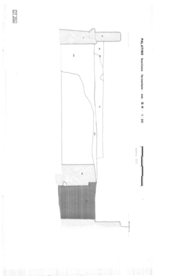 Roma, Palatino. Domus Tiberiana; Bastione Farnesiano