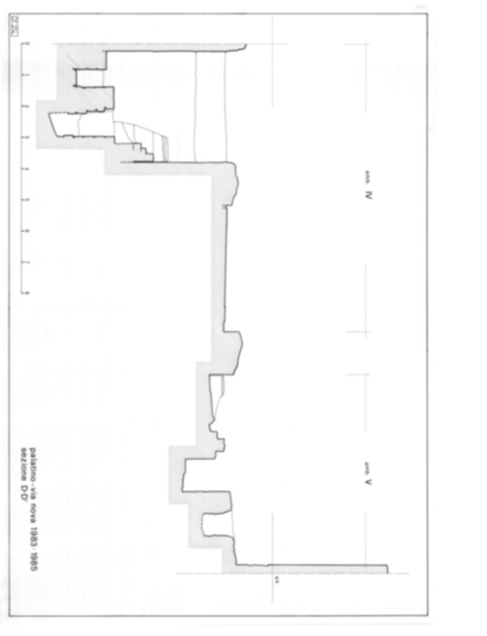 Roma, Palatino. Domus Tiberiana - Settore 20; Clivo Palatino; Via Nova