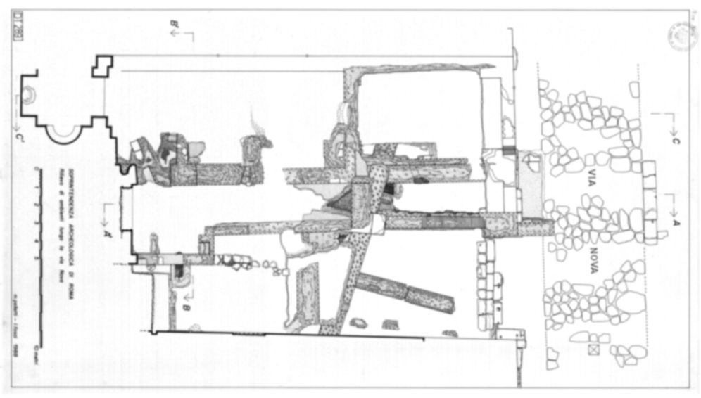 Roma, Palatino. Domus Tiberiana - Settore 19, 22; Via Nova