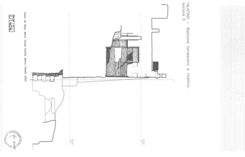 Roma, Palatino. Domus Tiberiana; Bastione Farnesiano