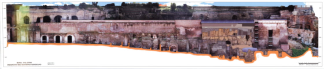 Roma, Palatino. Domus Tiberiana - Settore 29; Orti Farnesiani, Bastione Farnesiano