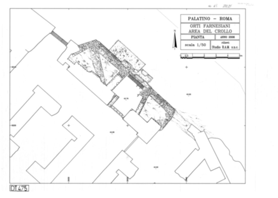 Roma, Palatino. Domus Tiberiana - Settore 23; Orti Farnesiani