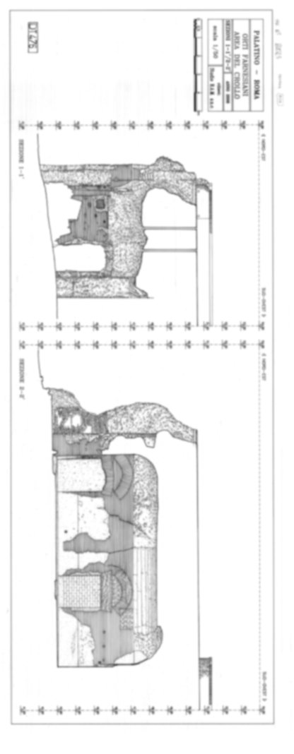 Roma, Palatino. Domus Tiberiana - Settore 23; Orti Farnesiani