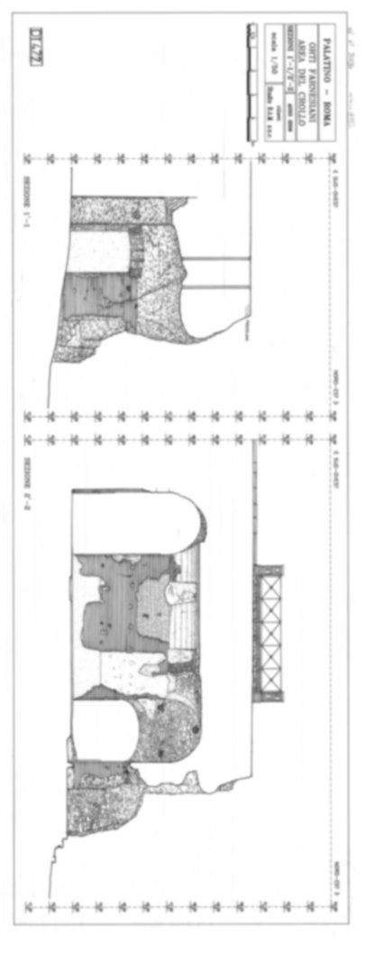 Roma, Palatino. Domus Tiberiana - Settore 23; Orti Farnesiani