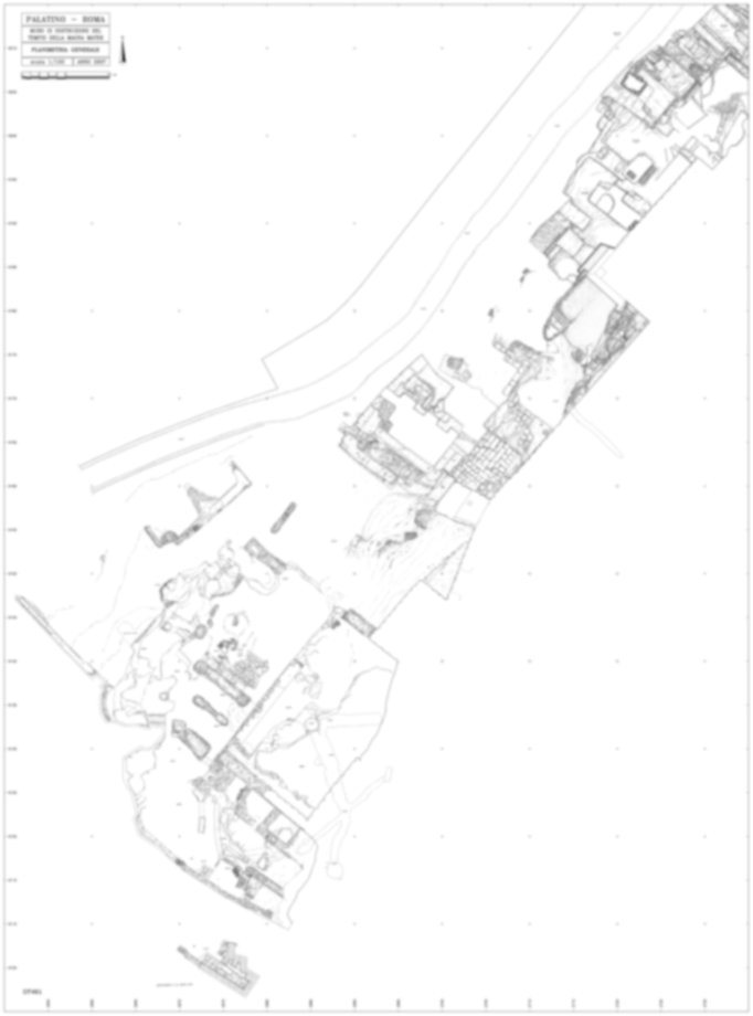 Roma, Palatino. Domus Tiberiana - Settore 29; Orti Farnesiani, Bastione Farnesiano