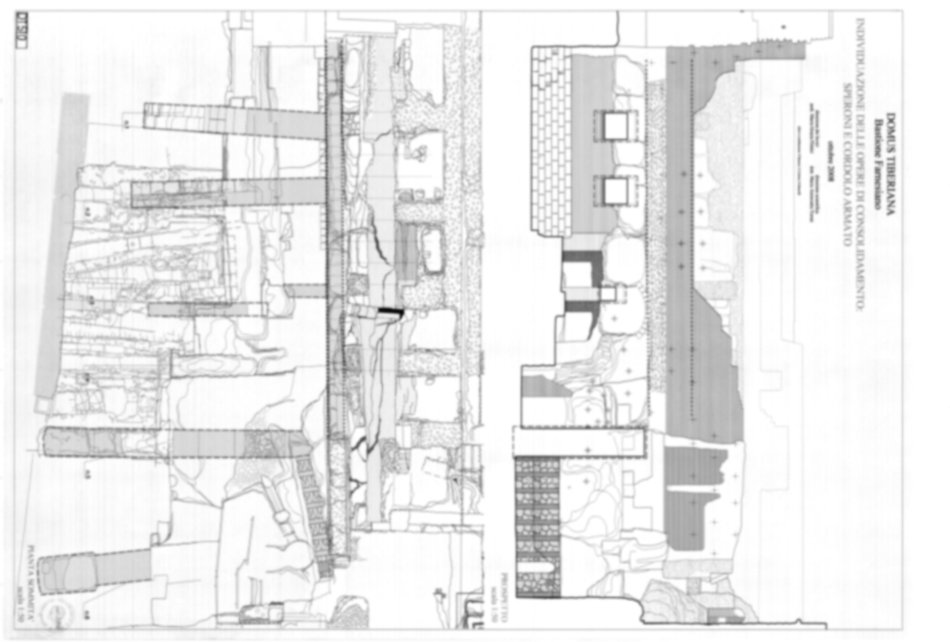 Roma, Palatino. Domus Tiberiana - Settore 3, 29; Orti Farnesiani, Bastione Farnesiano 