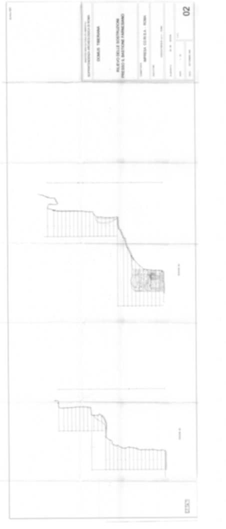 Roma, Palatino. Domus Tiberiana; Bastione Farnesiano